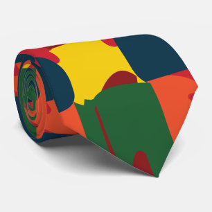 Cravate Peinture colorée Abstraite