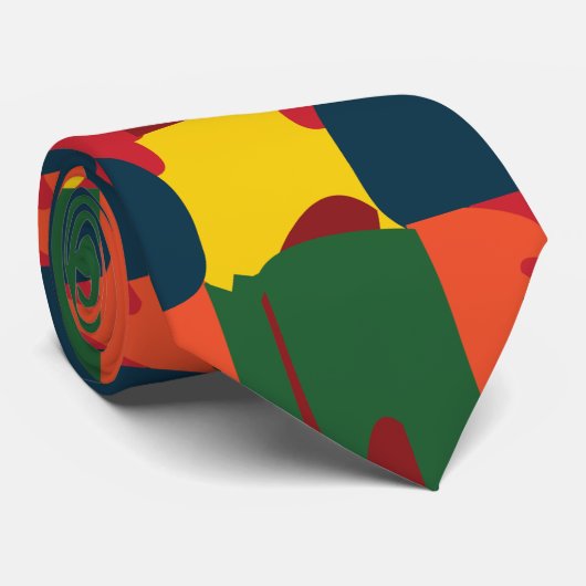 Cravate Peinture colorée Abstraite (Roulé)
