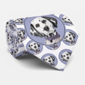 Cravate Peinture Dalmatienne - Cute Original Chien Art (Roulé)