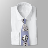 Cravate Peinture Dalmatienne - Cute Original Chien Art (Attaché)