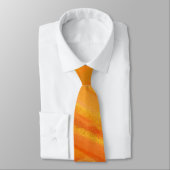 Cravate Peinture d'art Abstrait orange jaune (Attaché)