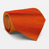 Cravate Peinture d'art Abstrait orange jaune (Roulé)