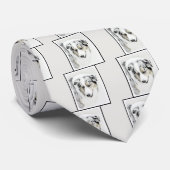 Cravate Peinture de berger australien - Art original de ch (Roulé)