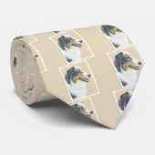 Cravate Peinture de berger australien - Art original de ch (Roulé)