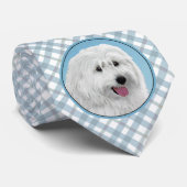 Cravate Peinture de chien des lowland polonais - Art du ch (Roulé)