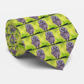 Cravate Peinture de chouette (Roulé)