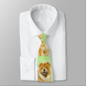 Cravate Peinture de Chow Chow - Cute Original Dog Art (Attaché)
