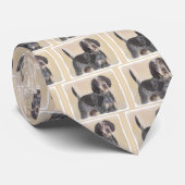 Cravate Peinture de linge bluetick - mignon chien original (Roulé)
