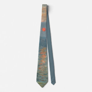 Cravate Peinture de Monet Impression Soleil Levant