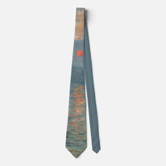 Cravate Peinture de Monet Impression Soleil Levant (Devant)