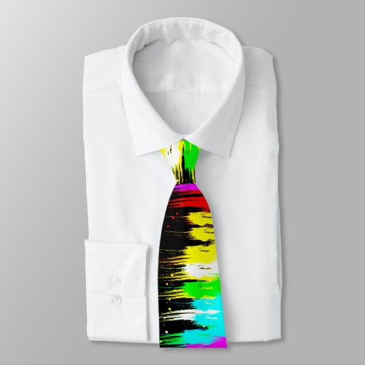 Cravate Peinture de néon (Attaché)
