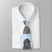 Cravate Peinture de Terre-Neuve - Cute Original Chien Art (Attaché)