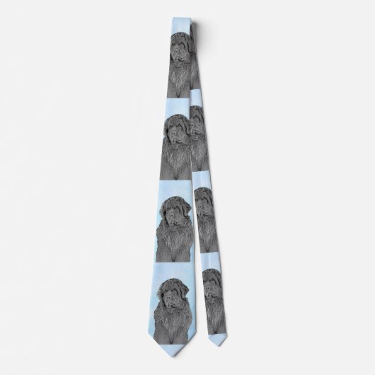 Cravate Peinture de Terre-Neuve - Cute Original Chien Art (Devant)