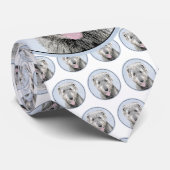 Cravate Peinture de Wolfhound irlandais - Joli art origina (Roulé)