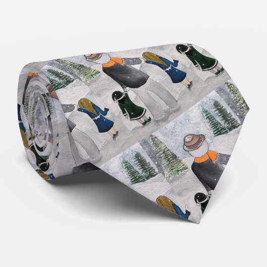 Cravate Peinture des amis de Festive par Alfred Fox Collec (Roulé)