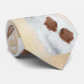 Cravate Peinture en Setter rouge et blanc irlandais - Art (Roulé)