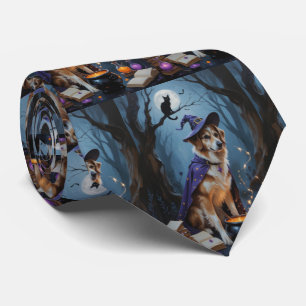 Cravate Peinture fantaisiste d'Halloween de berger anatoli