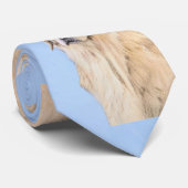 Cravate Peinture Golden Retriever - Joli art original chie (Roulé)