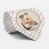 Cravate Peinture Greyhound - Cute Original Chien Art (Roulé)