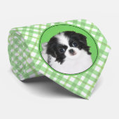 Cravate Peinture japonaise de chiot - Art original de chie (Roulé)