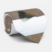 Cravate Peinture Junco foncée - Art original pour oiseaux (Roulé)