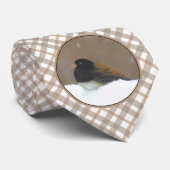 Cravate Peinture Junco foncée - Art original pour oiseaux (Roulé)