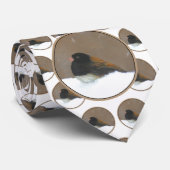 Cravate Peinture Junco foncée - Art original pour oiseaux (Roulé)