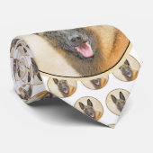 Cravate Peinture Malinoise belge - Cute Original Chien Art (Roulé)