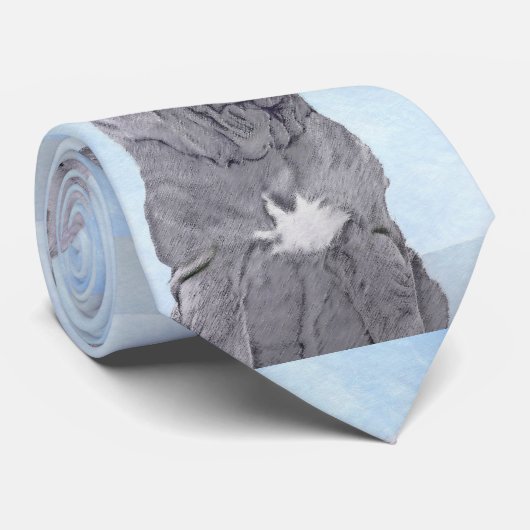 Cravate Peinture Mastiff Neopolitan - Art Chien original (Roulé)