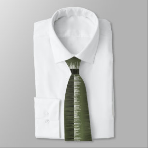 Cravate Peinture moderne à rayures vert olive motif