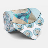 Cravate Peinture norvégienne Buhund - jolie art original c (Roulé)