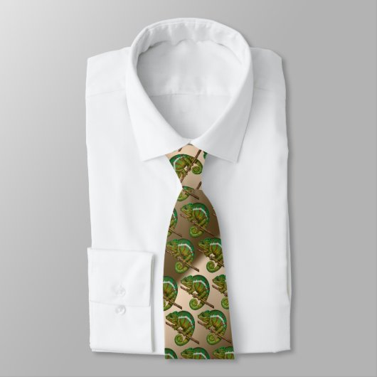 Cravate Peinture numérique Panther Chameleon (Attaché)