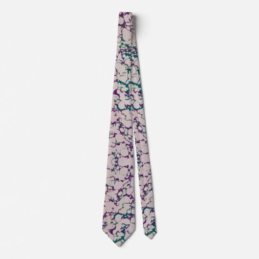 Cravate Peinture purple et verte recouverte Conception abs (Devant)