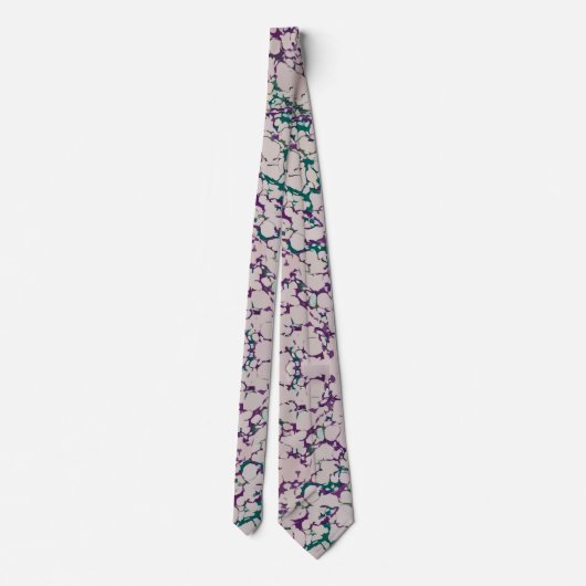 Cravate Peinture purple et verte recouverte Conception abs (Dos)