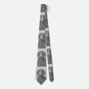 Cravate Peinture Retriever à revêtement plat - Art Chien o