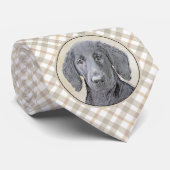 Cravate Peinture Retriever à revêtement plat - Art Chien o (Roulé)