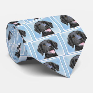 Cravate Peinture Retriever recouverte de boue - Art Chien