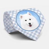 Cravate Peinture Samoyed Puppy - Jolie Art Original Chien (Roulé)