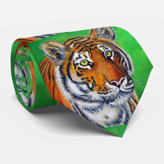 Cravate Peinture sur tigre (Roulé)