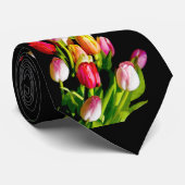 Cravate Peinture Tulip - Art Fleur original (Roulé)