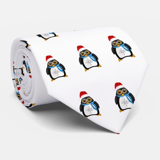 Cravate Penguin de Christmas (Roulé)