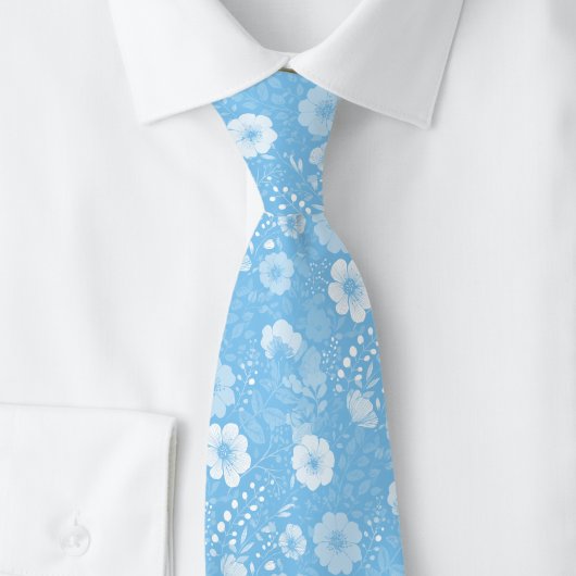 Cravate Pensées Baby Blue