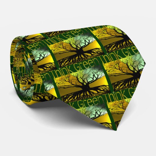 Cravate Pensez vert (Roulé)