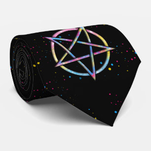 Cravate Pentagramme LGBT Pansexual Bisexual Pride
