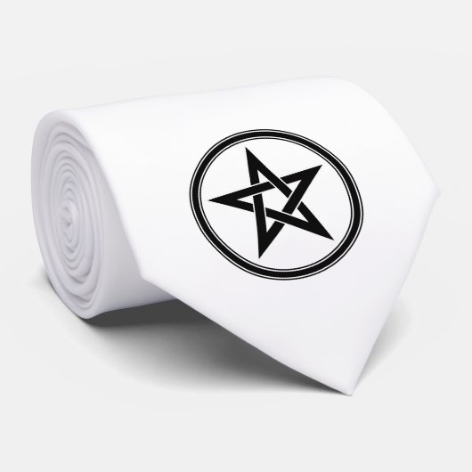 Cravate pentagramme noir (Roulé)