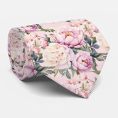 Cravate Peonies Floral Peony Flowers (Roulé)