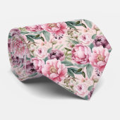 Cravate Peonies Floral Peony Flowers (Roulé)