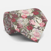 Cravate Peonies rose rose fleurs fleurs jardin fleurie bou (Roulé)