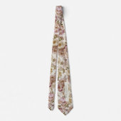 Cravate Peony Mariage rose et ivoire Nom de la conservatio (Dos)