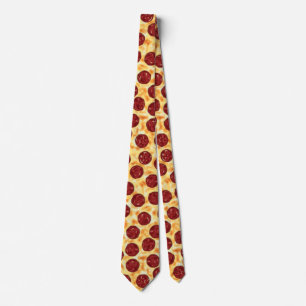 Cravate Pepperoni Pizza Motif